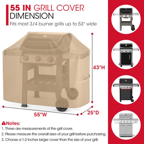 Unicook grill cover, side view, secured with wind straps