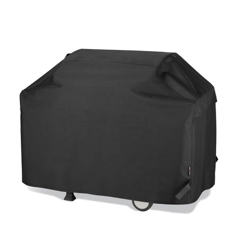 Unicook 70-inch grill cover front view shields your outdoor grill from rain and sun.