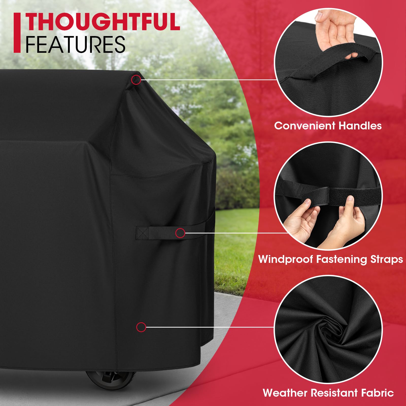 Unicook all-weather protection keeps grills clean during outdoor use