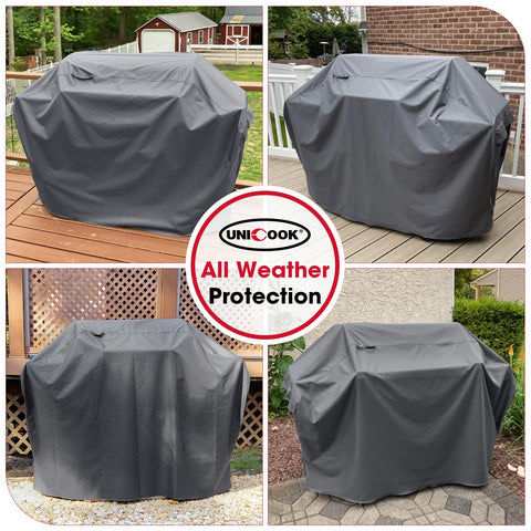 Unicook fits Weber Genesis and similar 58-inch grills securely.