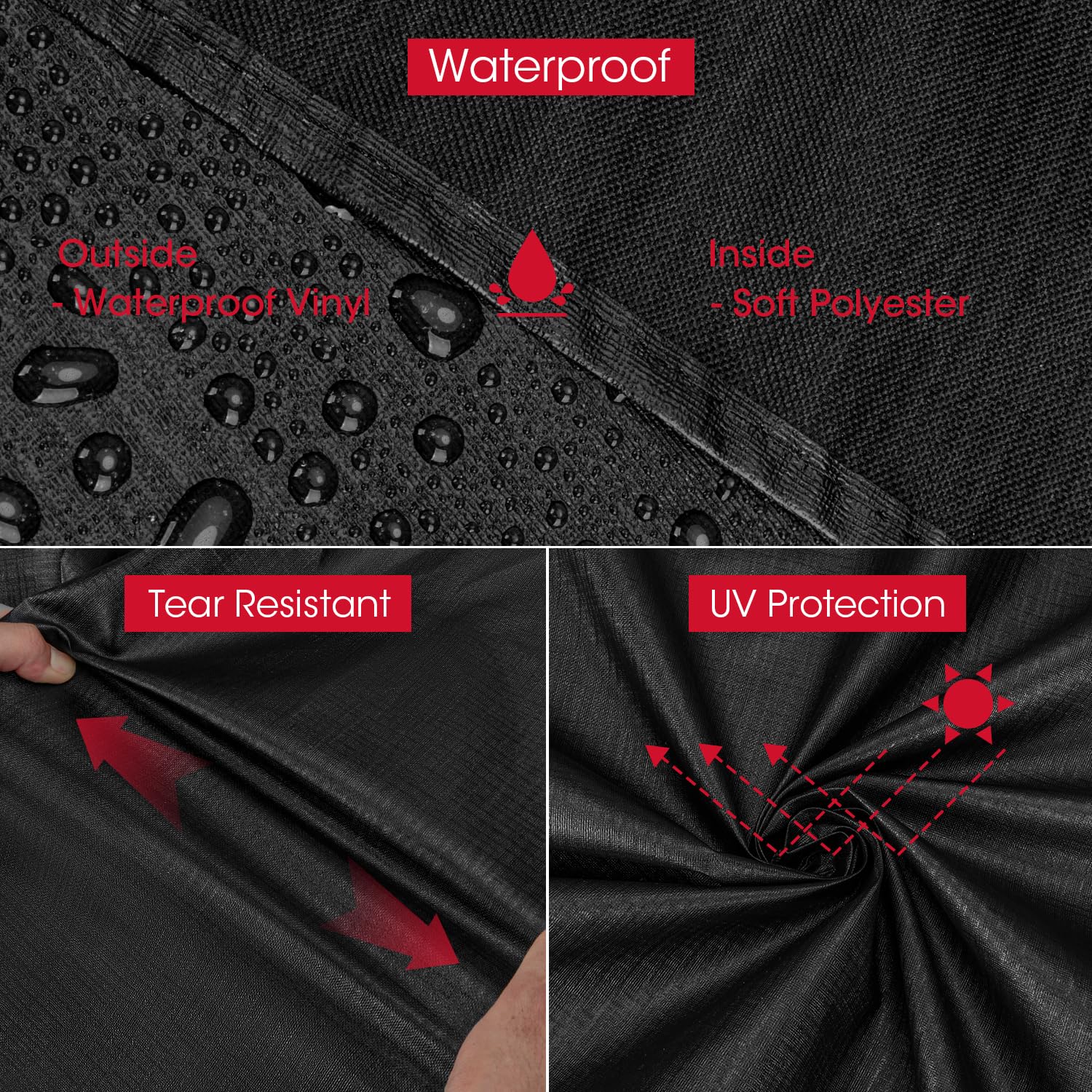 Unicook design includes convenient handles and windproof straps for secure fit.