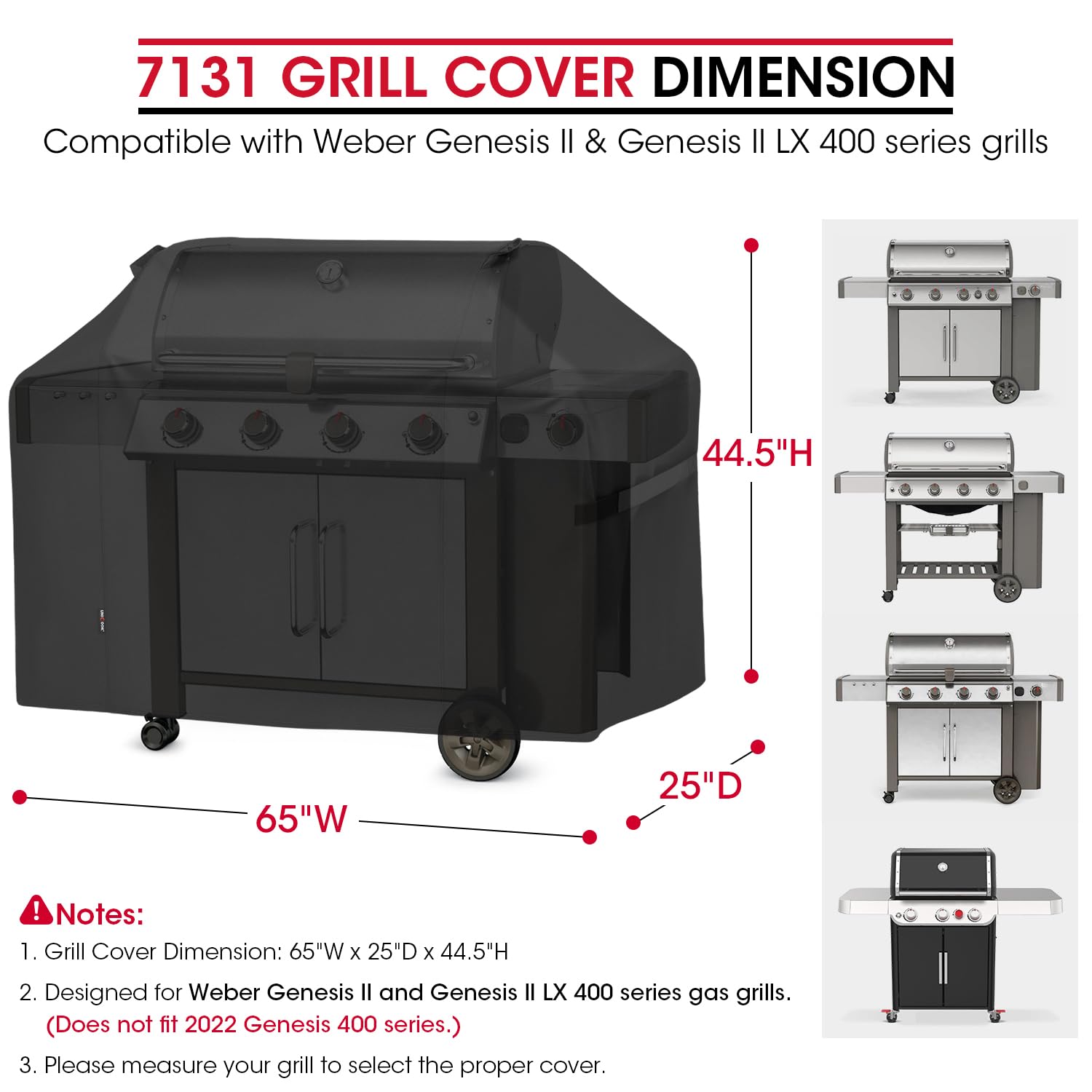 Unicook heavy-duty fade-resistant fabric for outdoor grill protection.
