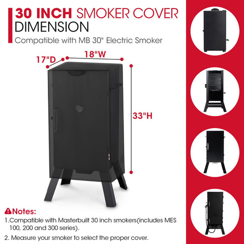 Unicook heavy-duty smoker cover side view demonstrates durable protection