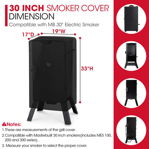 Unicook Masterbuilt 30inch cover with fabric liner guarding the exterior from rain.