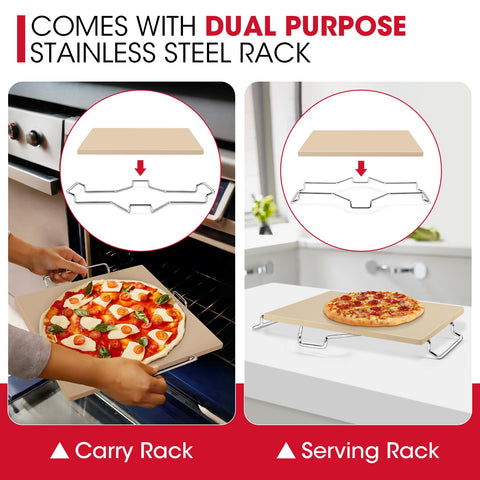 Unicook moisture-absorbing surface delivers crisper pizza bottoms and better texture.
