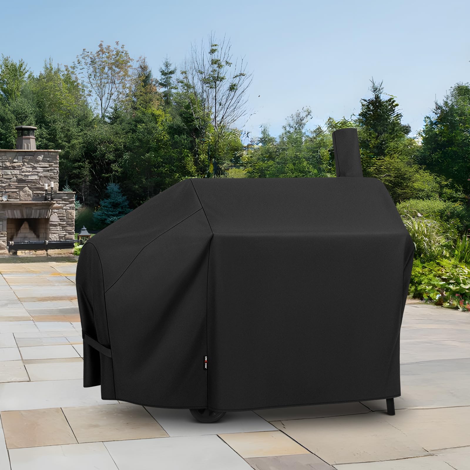 Unicook offset smoker cover 60 inch fits Brinkmann Char-Broil Royal Gourmet models.