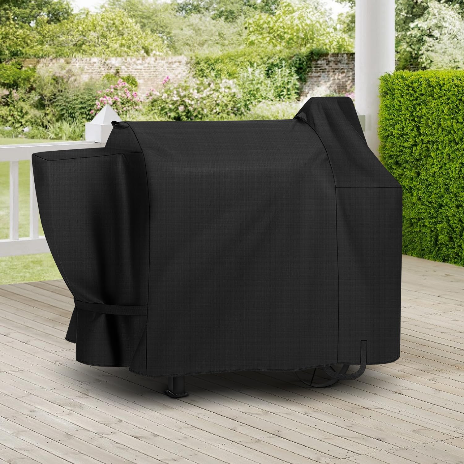 Unicook cover with large dimensions provides secure fit for Pit Boss 820/850 series.