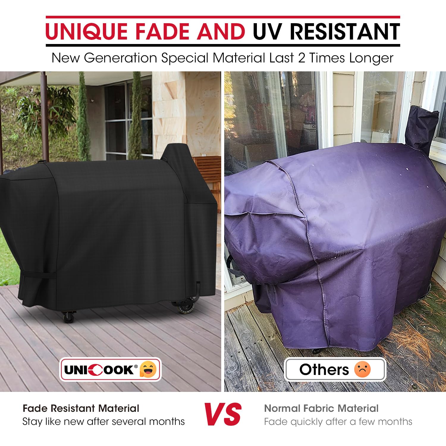 Unicook inner lining prevents scratching when putting on or removing the cover