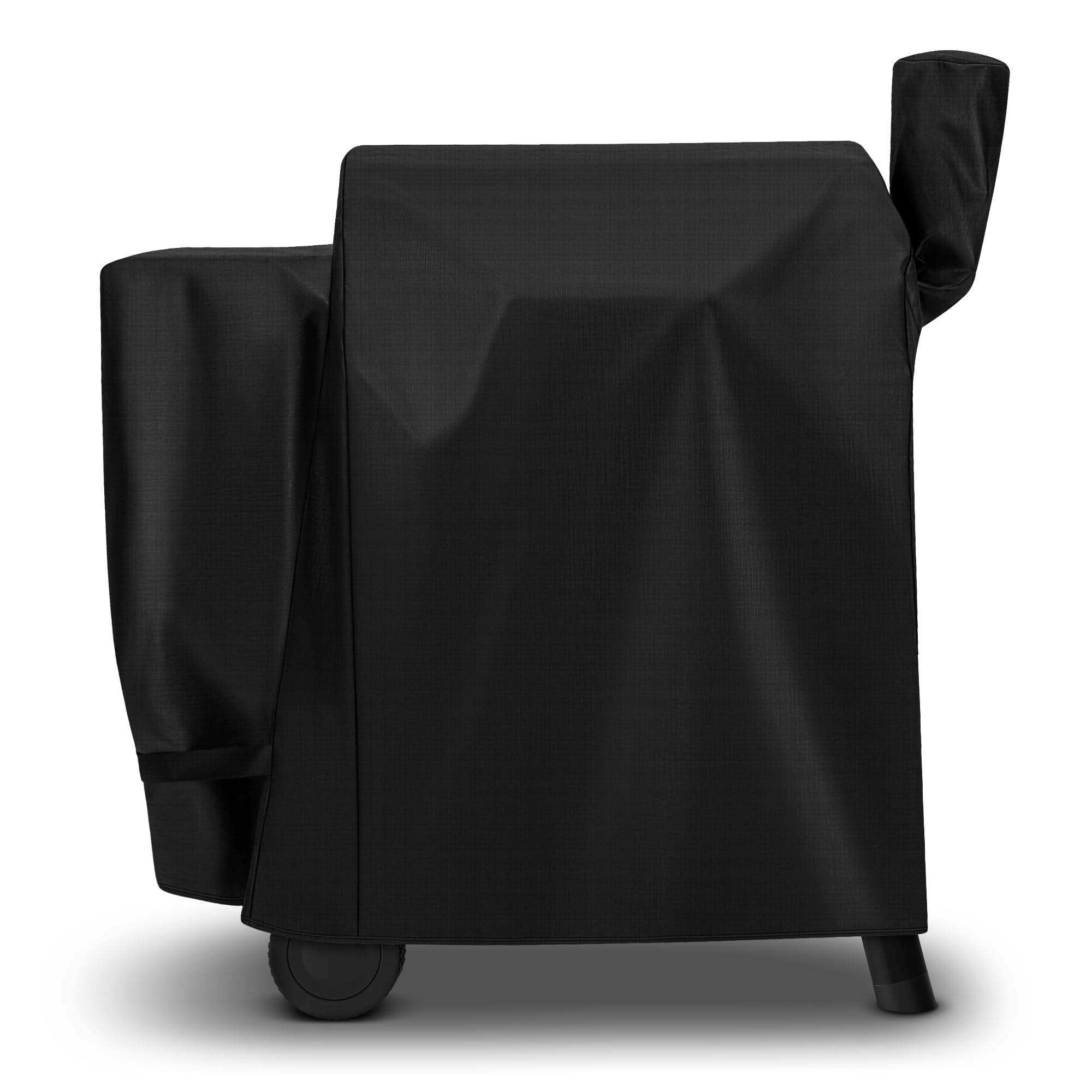 Unicook pellet grill cover for Traeger 22 front view showing fit.