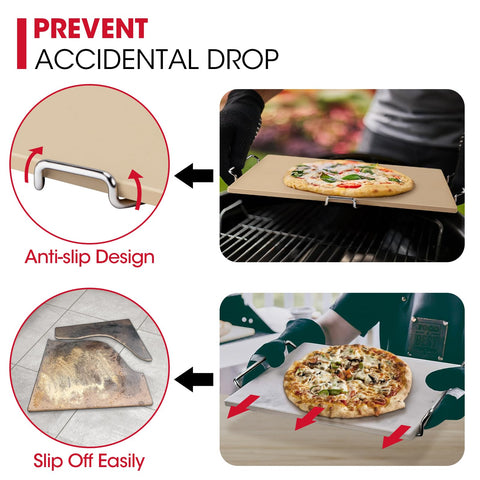 Unicook carry rack holds the stone securely for safe transport.