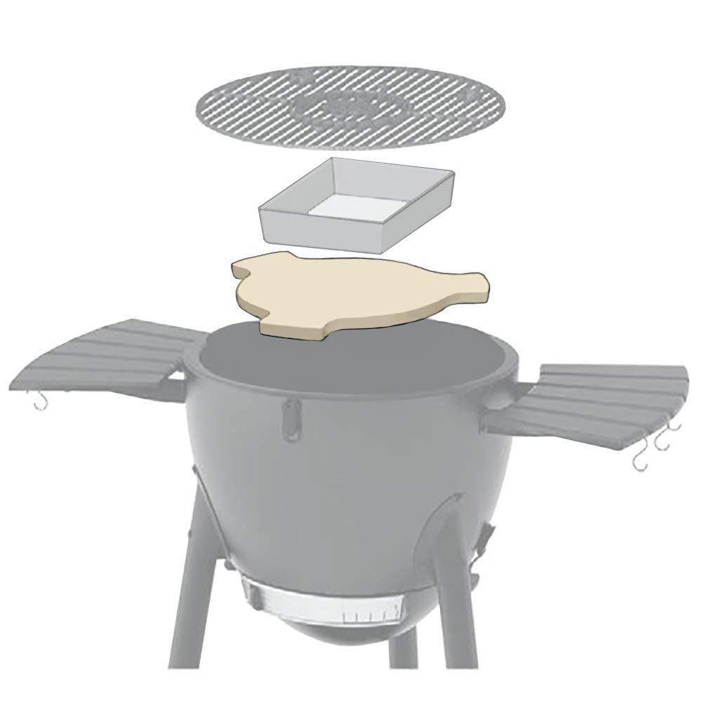 Unicook heavy-duty cordierite stone withstands up to 1450°F for consistent bakes.