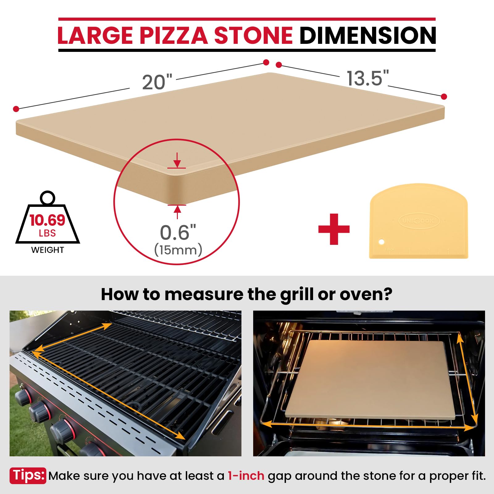 Unicook stone demonstrates even heat distribution for crisp crusts