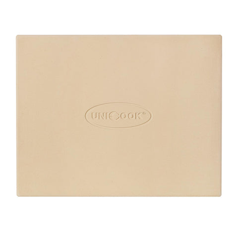 Unicook pizza stone for oven-rectangular 15x12 offers even heat and crispy crust.