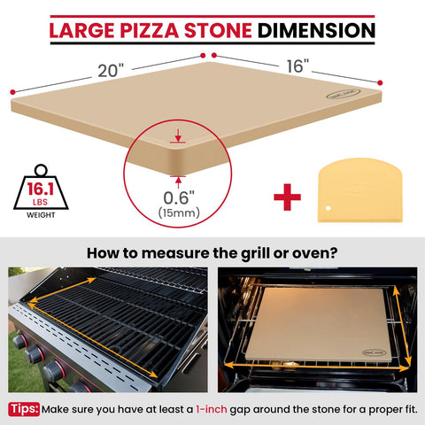 Unicook pizza stone with reversible surface for double-use