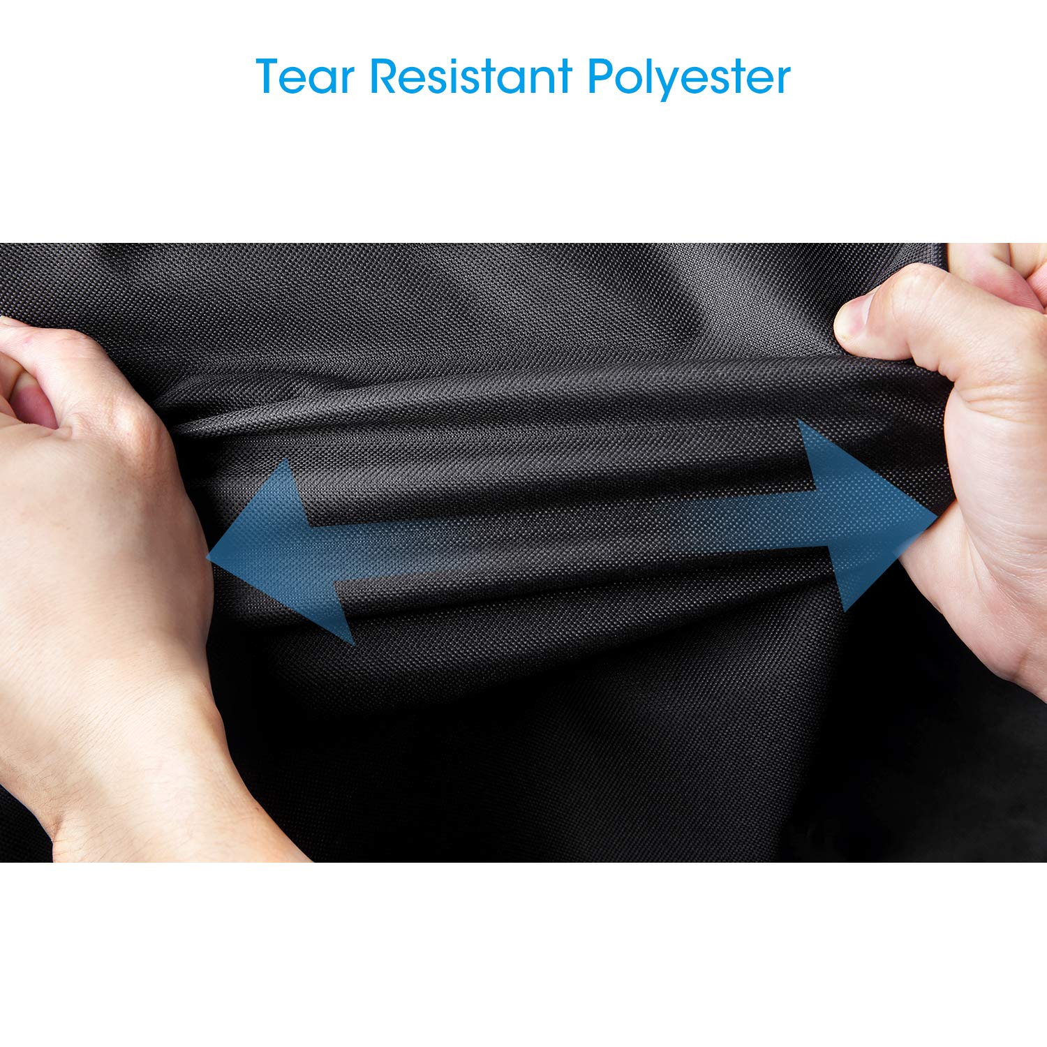 Elastic bottom closure provides a snug fit and keeps the cover in place.