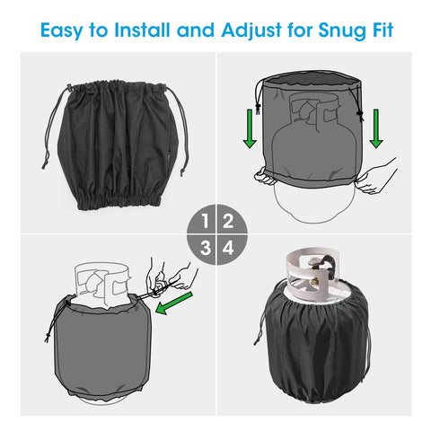 Open-top and bottom design allows easy placement around the tank body.