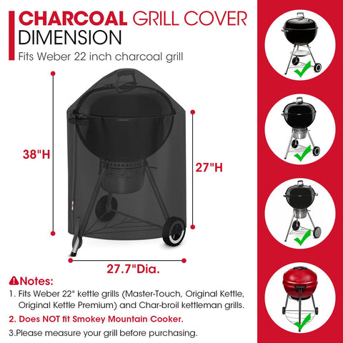 Unicook kettle cover with wind-resistant straps securing the round kettle cover.