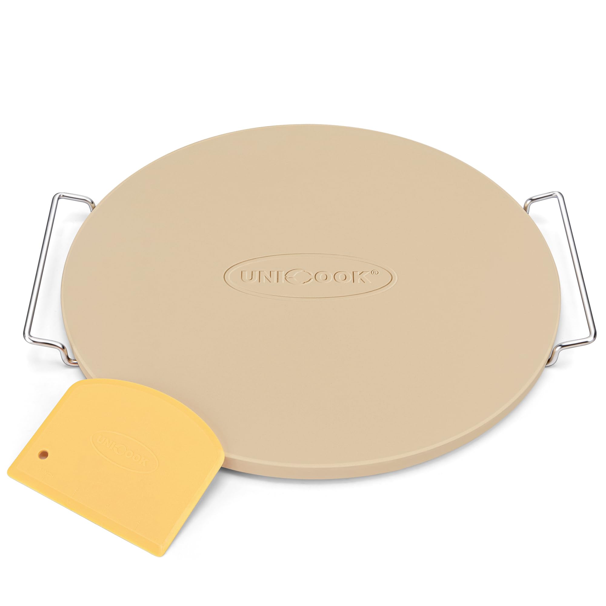 Unicook round pizza stone 16in for oven delivers even heat and crispy crust.