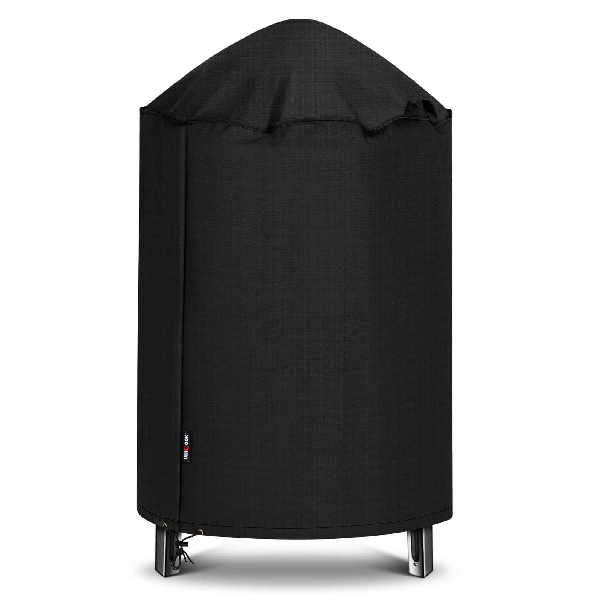 Unicook round smoker cover 30inch front view, waterproof protection for kettle grills.