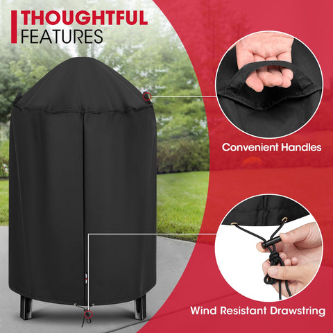 Unicook smoker cover ready for hose-off dirt during cleaning