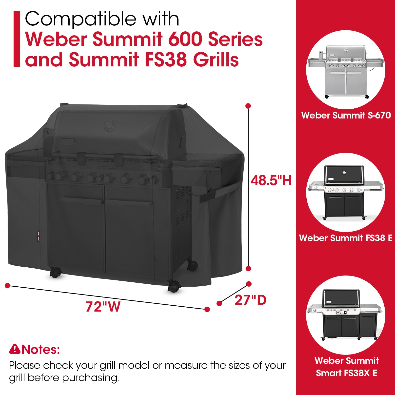 Unicook Summit Smart grill cover shields the grill through sun and drizzle