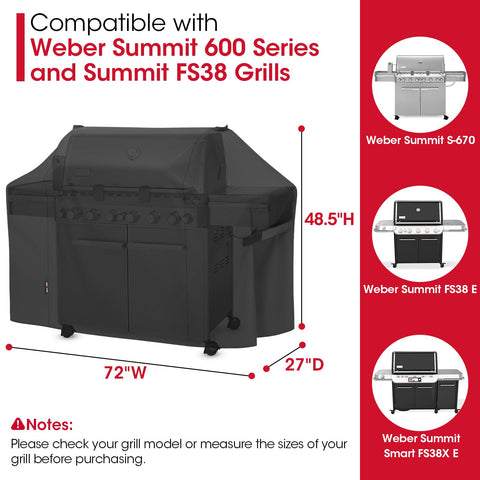 Unicook Summit Smart grill cover shields the grill through sun and drizzle