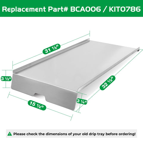 Unidanho replacement drip tray fits Traeger BBQ075, BBQ100, BBQ125, BBQ126 models