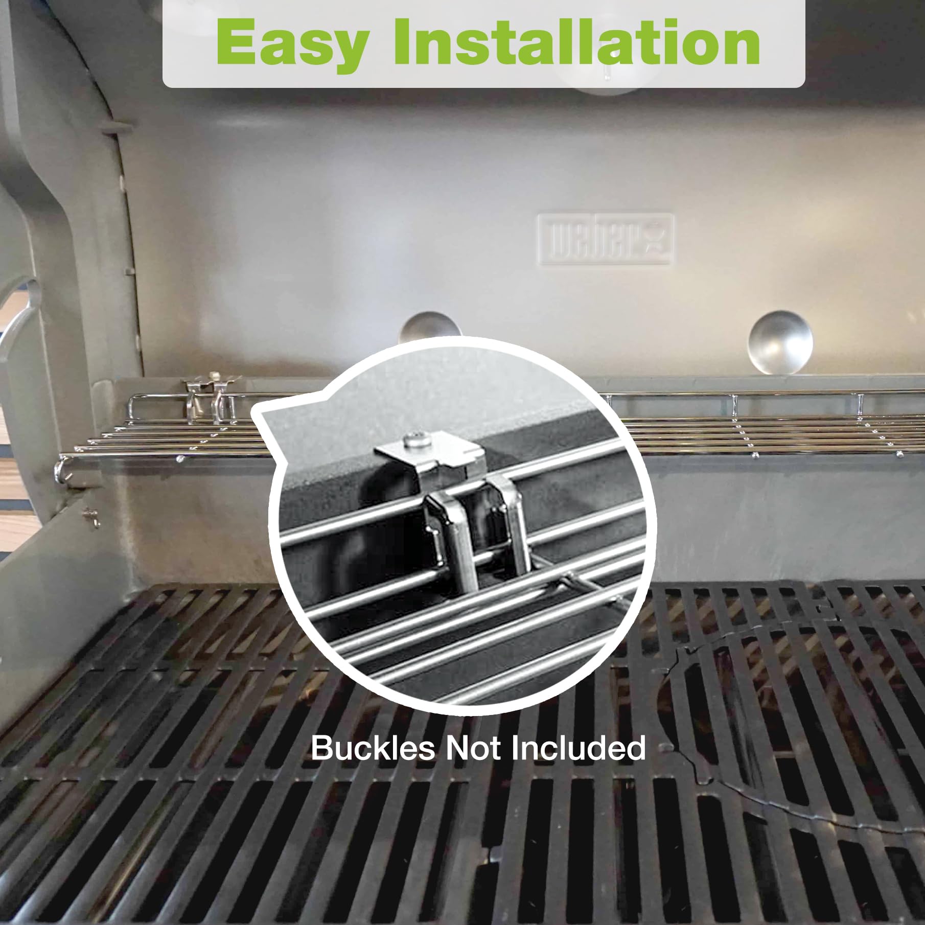 Unidanho easy installation for Weber 66044 rack.