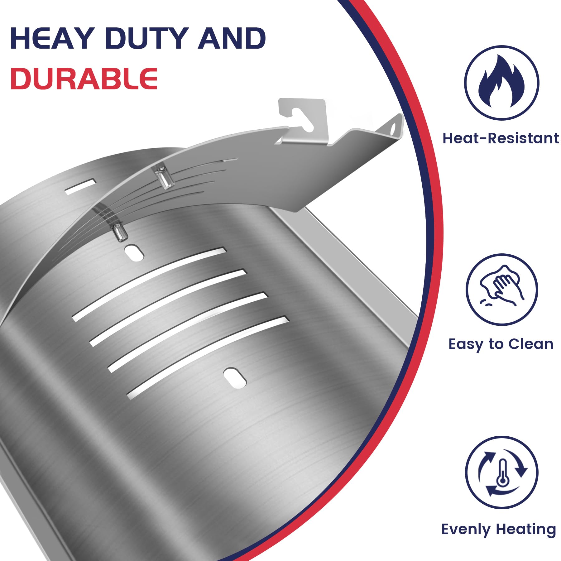 Unidanho flame broiler heat deflector plate features durable HD stainless steel construction.