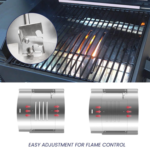 Unidanho flame broiler slide cover improves flame management on Pit Boss 150PPS.