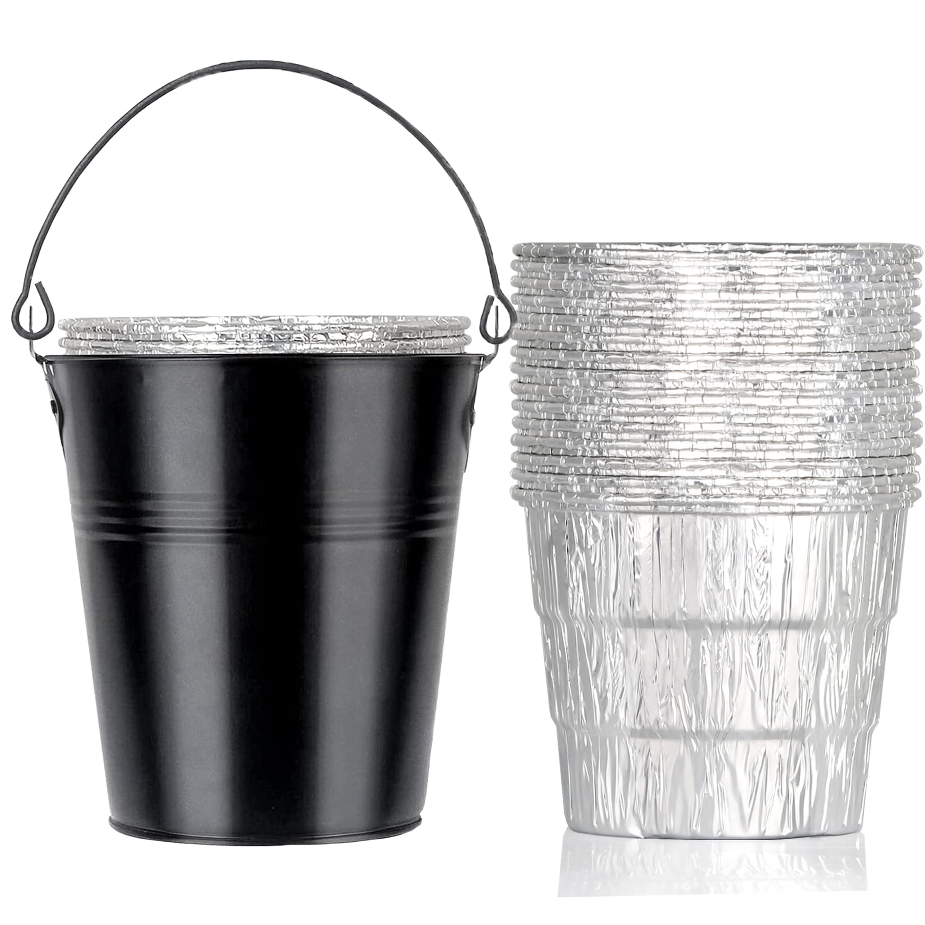 Unidanho grease bucket liner inside keeps cooking area clean and reduces post-cook cleanup.