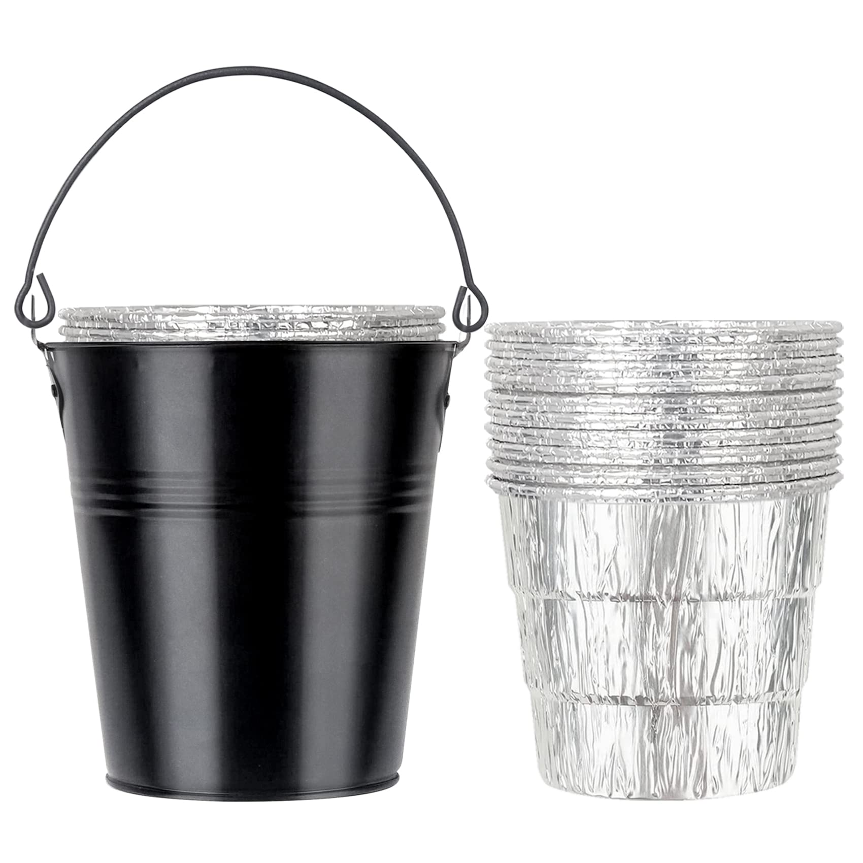 Unidanho grill grease bucket in durable galvanized steel for outdoor grills.