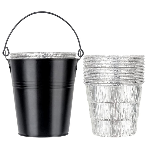 Unidanho grill grease bucket in durable galvanized steel for outdoor grills.