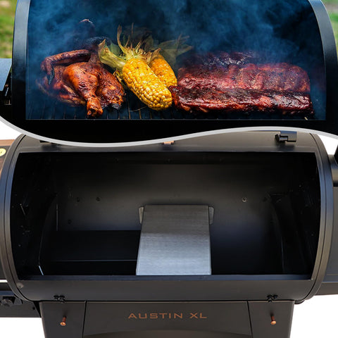 Shows 13x11 inch footprint to verify fit on Pit Boss grills.