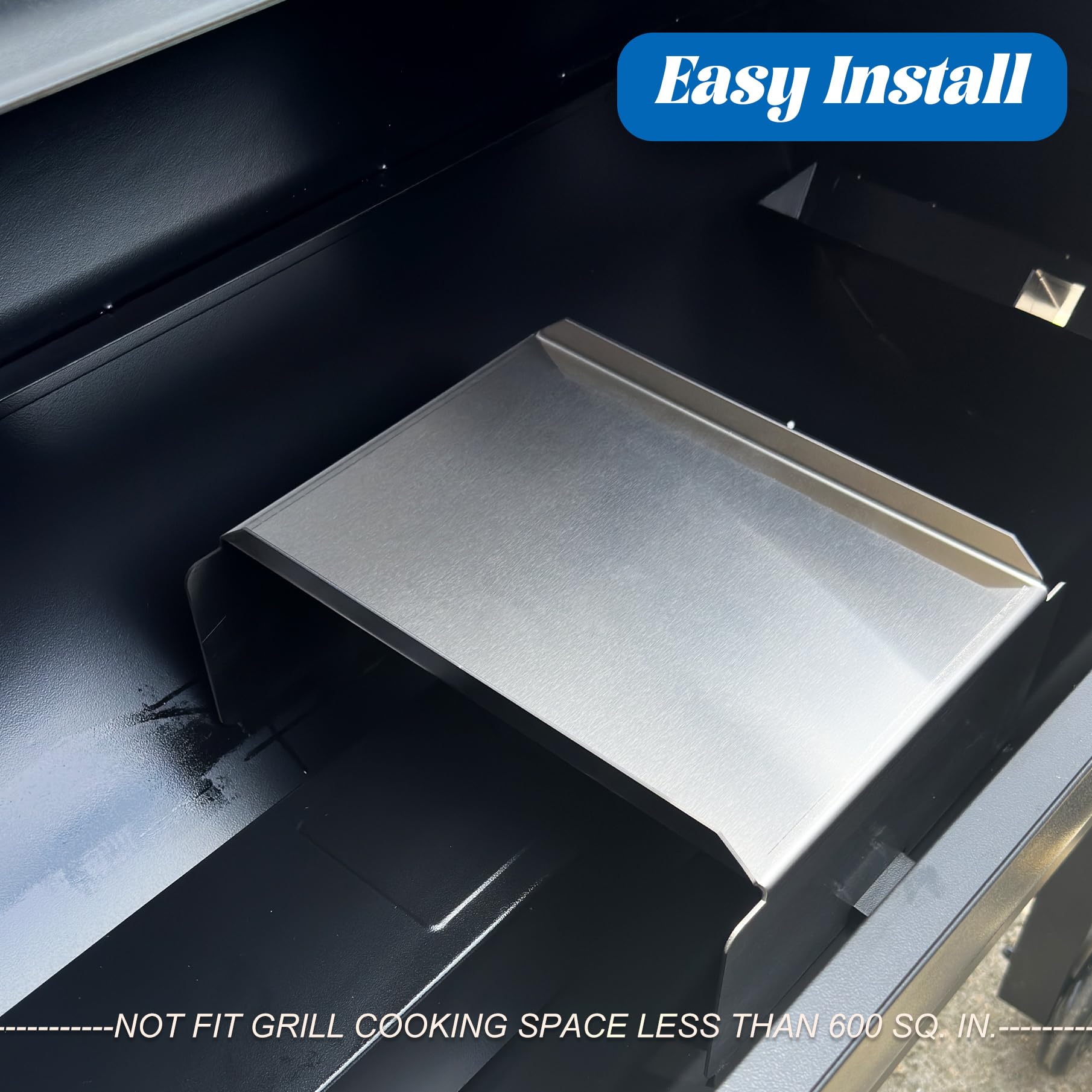 Heavy-duty steel construction resists warp for durable Pit Boss performance.