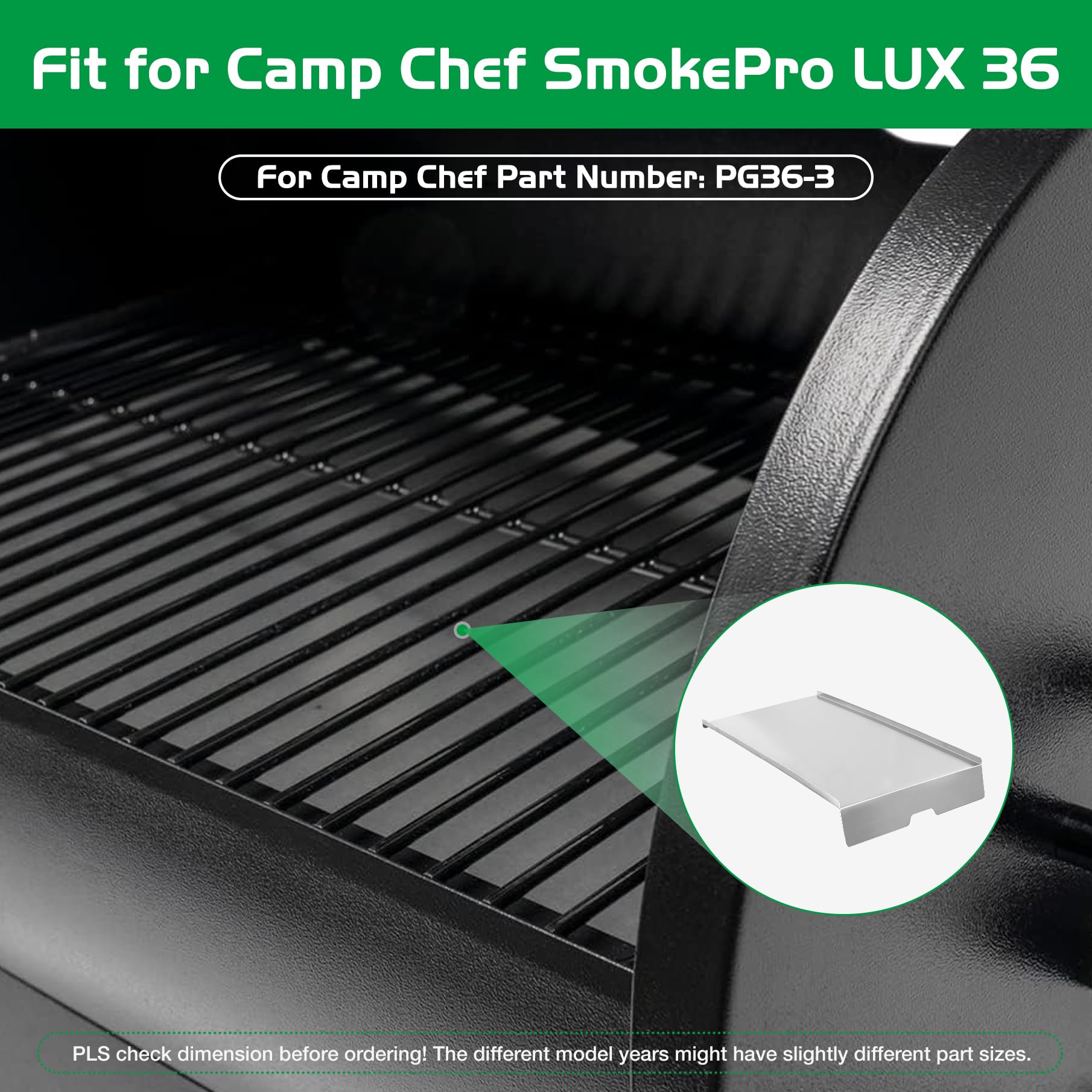 Unidanho heavy‑duty steel heat baffle guards against warping during grilling