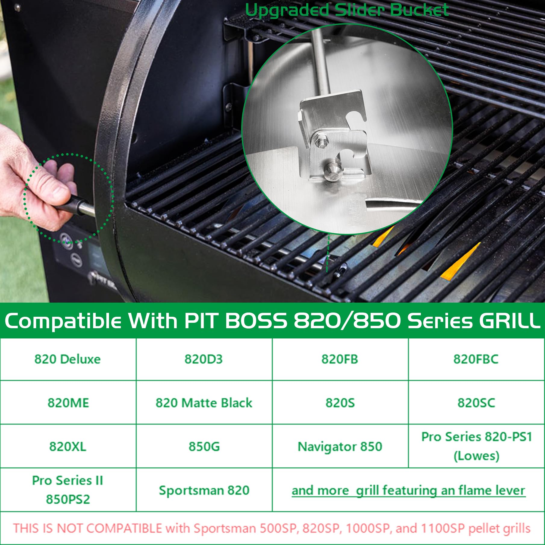Unidanho Pit Boss 850/series fit improves compatibility across models.