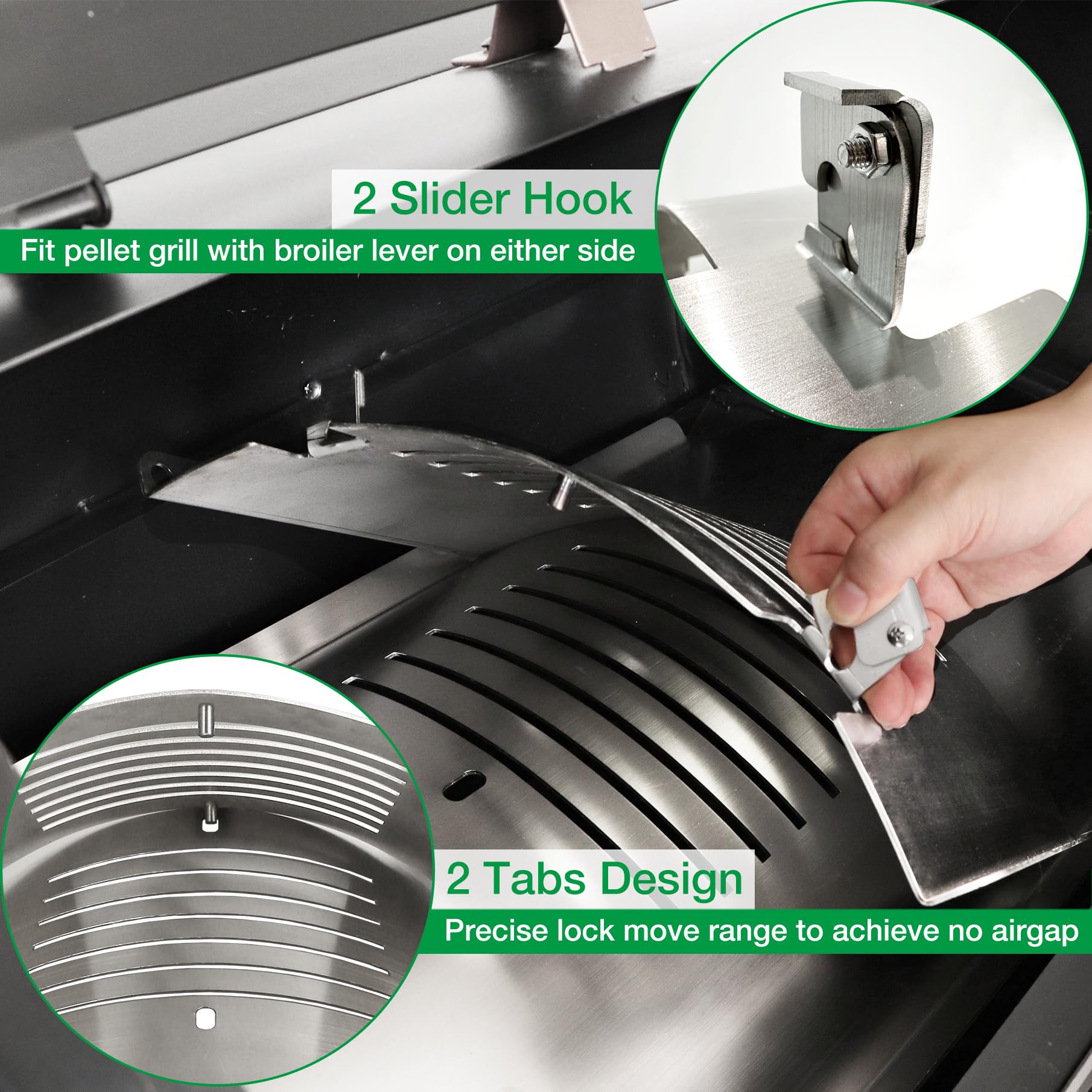 Unidanho slide cover for Pit Boss 74518 enhances heat distribution and control.
