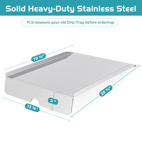 Unidanho stainless steel drip pan resists warping for steady cooking on Camp Chef 24-series.