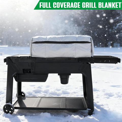 Unidanho Woodridge Pro blanket used in cold weather barbecue scenarios