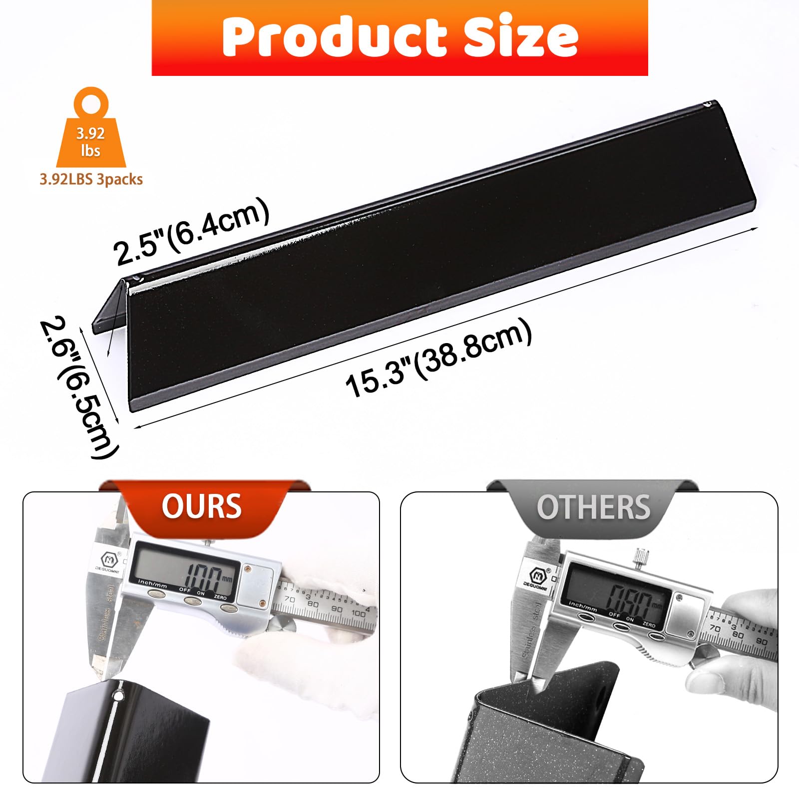 Uniflasy 16GA flavorizer bars provide heavy-duty support for Weber 300 series