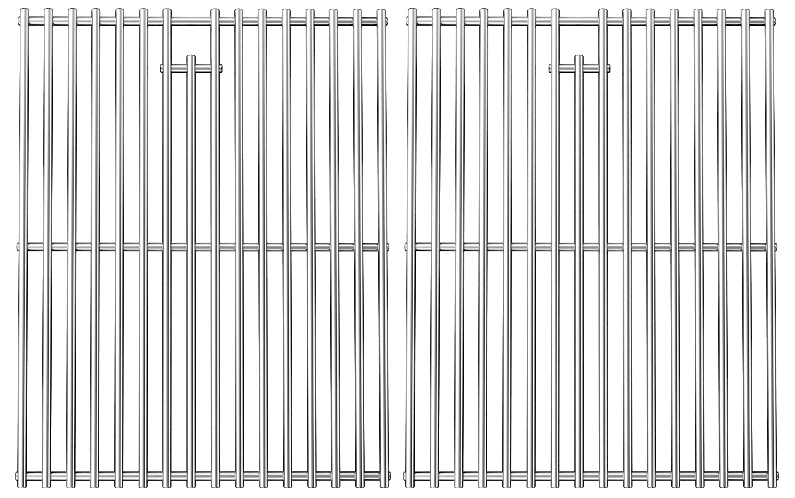 Uniflasy 17-inch Nexgrill grate, front view, two-pack for durable grilling