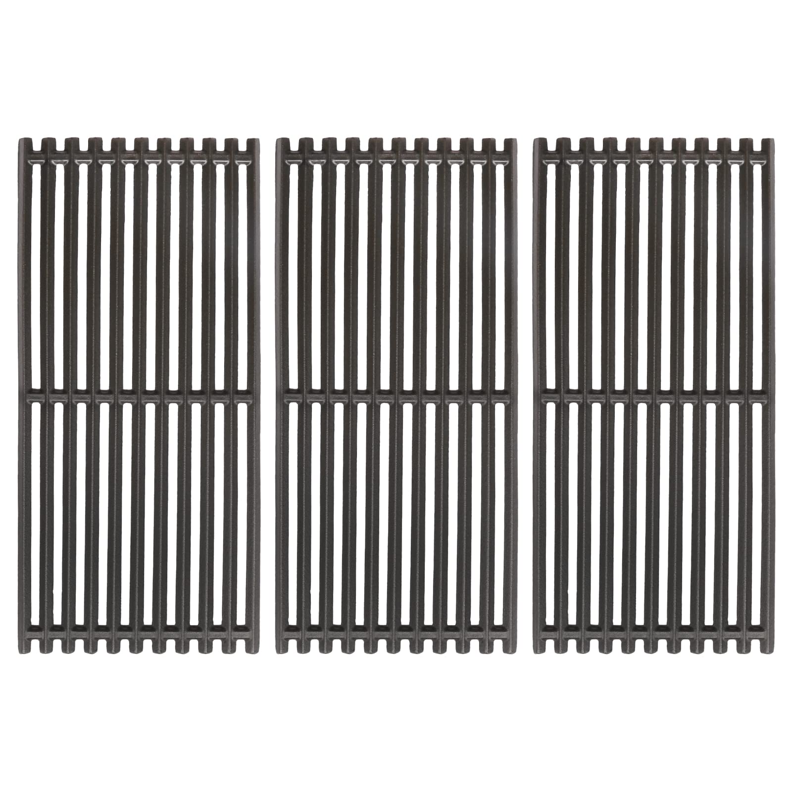 Uniflasy 17-inch cast-iron grill grates for Charbroil Infrared providing even heat and sear.