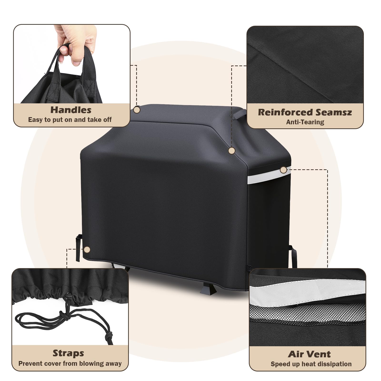 55-inch width fits 2-4 burner grills, including Dyna-Glo models