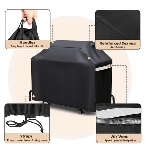 55-inch width fits 2-4 burner grills, including Dyna-Glo models