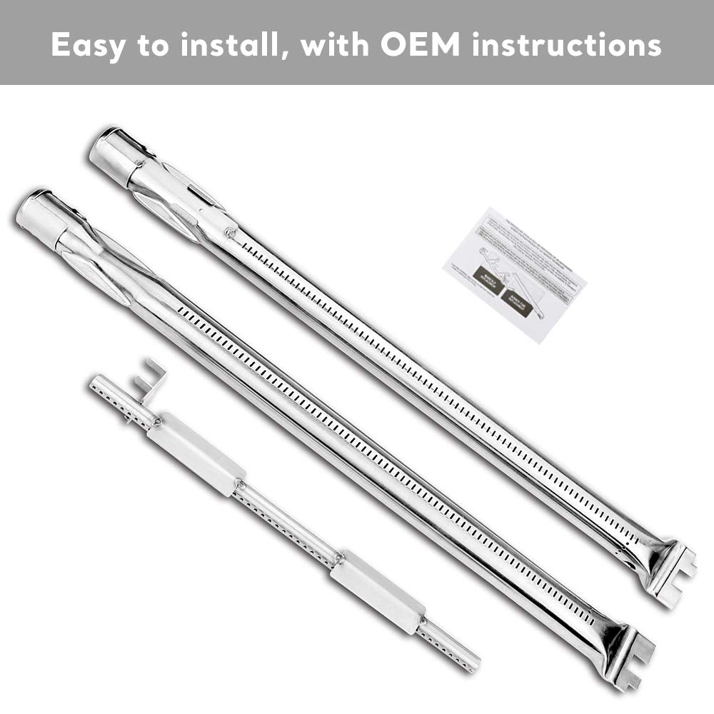 Uniflasy 69785 stainless steel construction resists rust for outdoor grilling.
