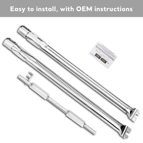 Uniflasy 69785 stainless steel construction resists rust for outdoor grilling.
