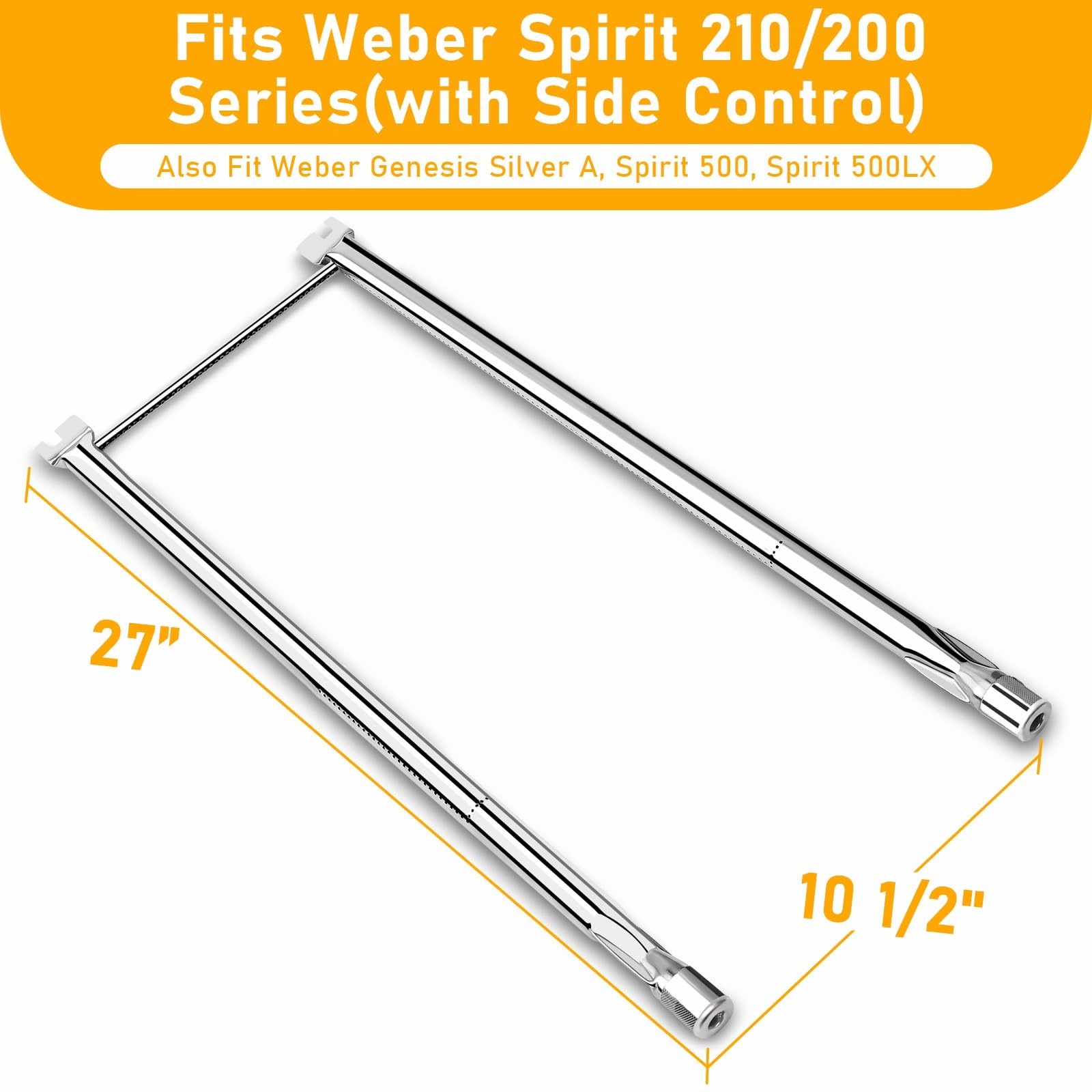 Uniflasy 7507 crossover tube ensures even flame distribution for reliable searing.