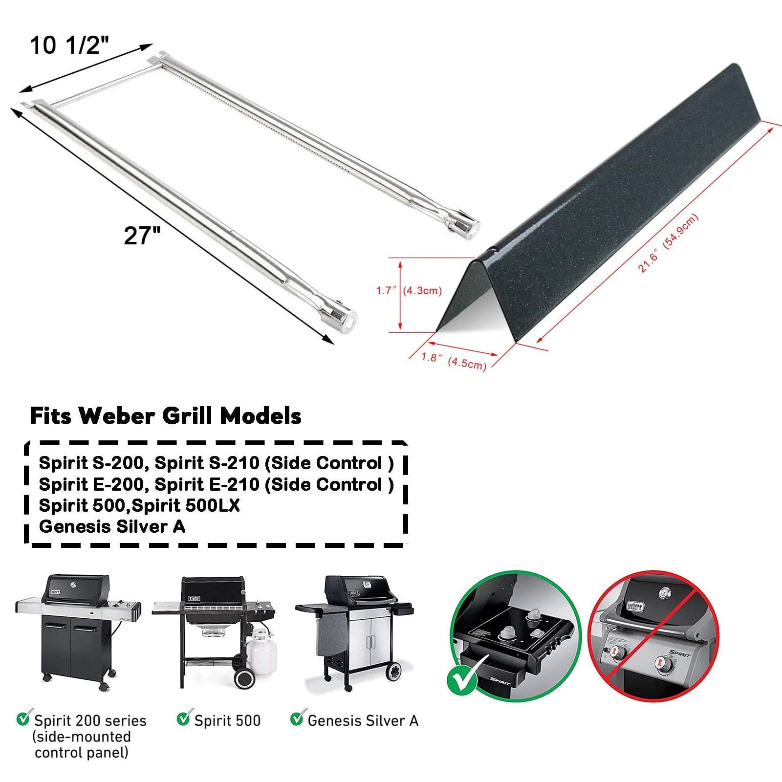 Uniflasy 7507 crossover tube ensures consistent flame flow across the grate.