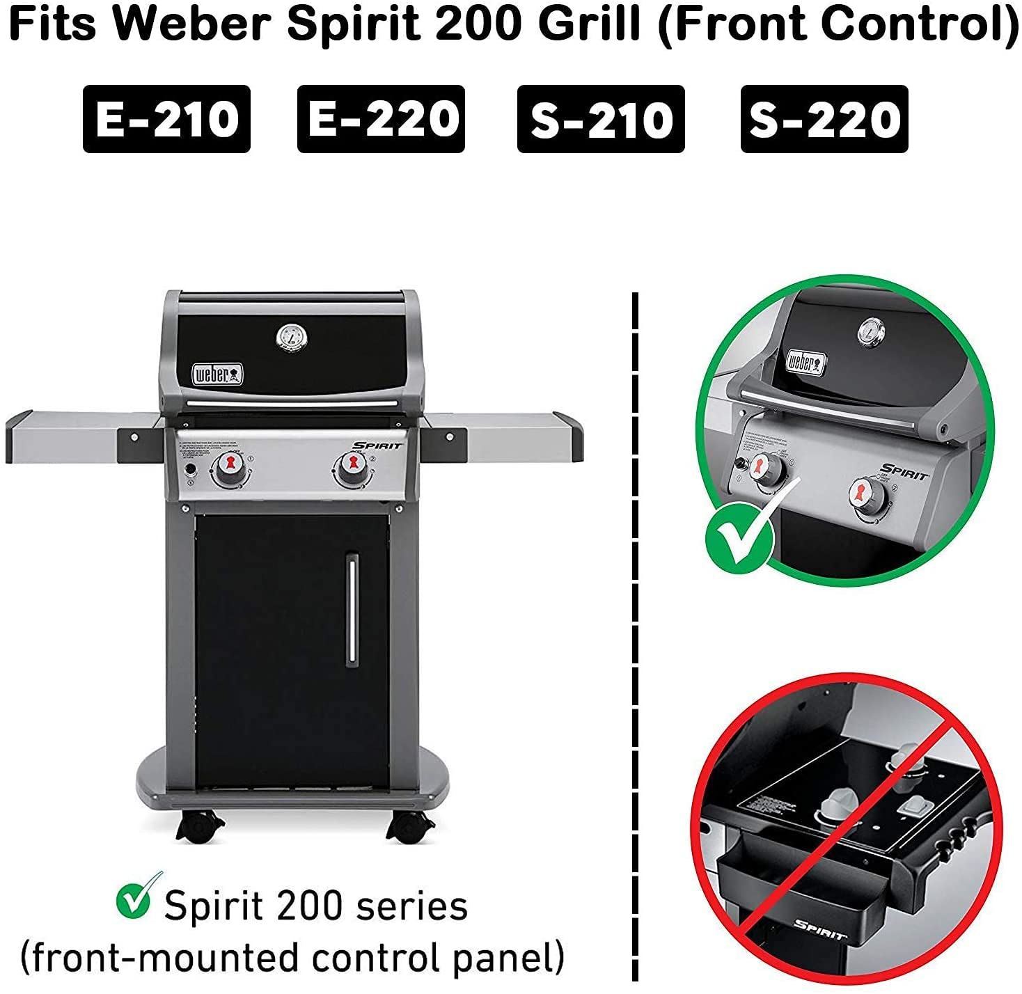 Uniflasy 17.5 x 10.2 inch griddle fits Weber Spirit 200 and Spirit II 200 Series.